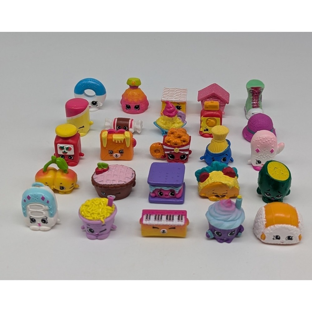 Shopkins‎ Figures Lot of 25 Mixed Seasons Fast Food Household Fair Hats Candy